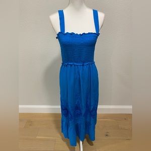 Brand new Knox Rose Small Sea Blue Strapless MIDI Dress